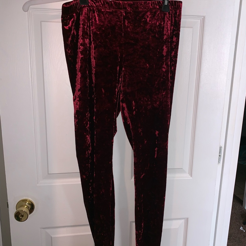 Velvet leggings